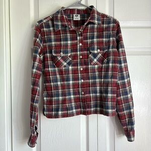 Vintage ellemenno Red, White, Blue Long Sleeve Flannel - Size Medium